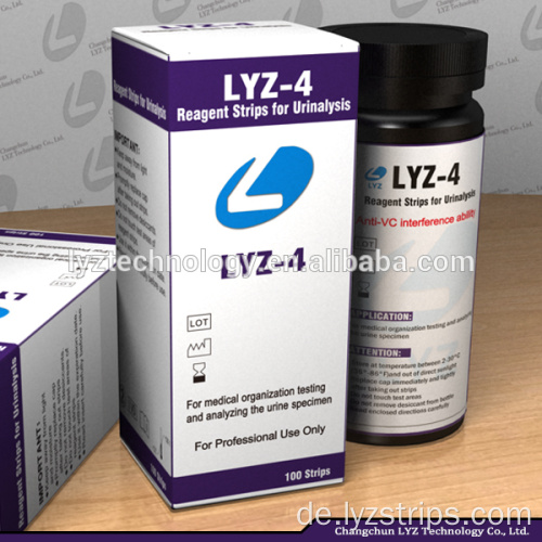 LYZ URS-4B medizinischer Diabetes-Urin-Diagnosestreifen